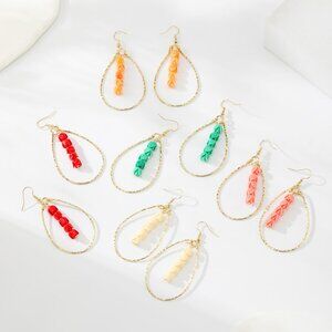 Pikake Flower Dangling Teardrop Earrings